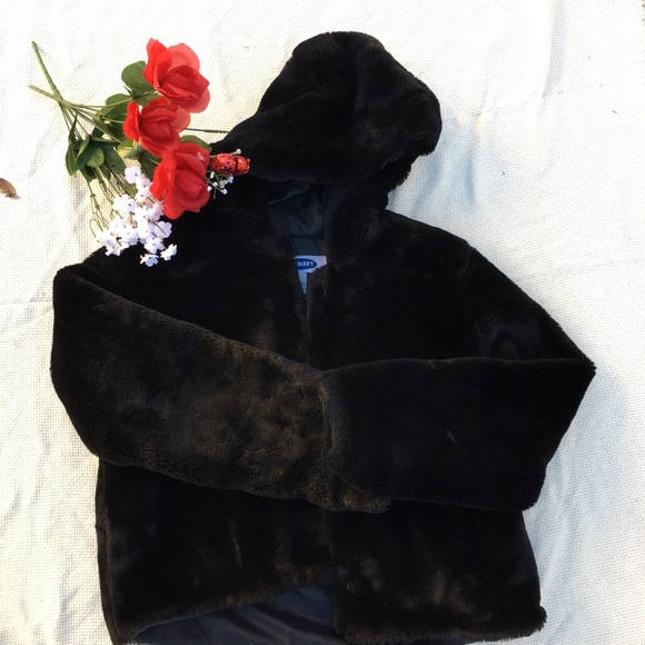 Old Navy Jackets & Blazers - Black old navy hooded jacket size :6